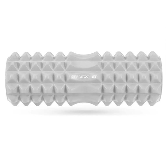 Массажный роллер PowerPlay 4405 EVA Massage Roller 33x12 см Серый (PP_4405_Grey), Цвет массажёра : Серый, изображение 2