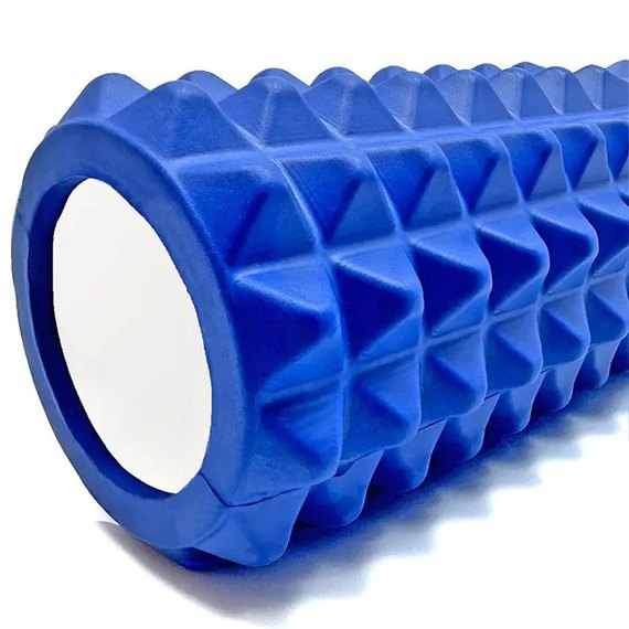 Масажний ролер PowerPlay 4406 EVA Massage Roller 45x12 см Синій (PP_4406_Blue), Колір масажера: Синій, зображення 2