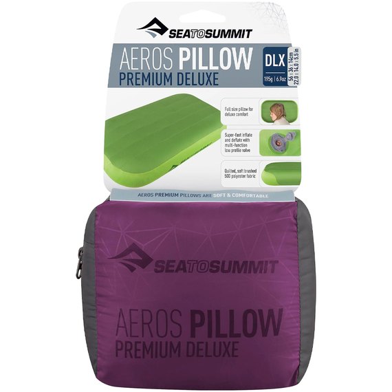 Надувная подушка Sea to Summit Aeros Premium Pillow Deluxe, 14х56х36см, Magenta (STS APILPREMDLXMG), изображение 7