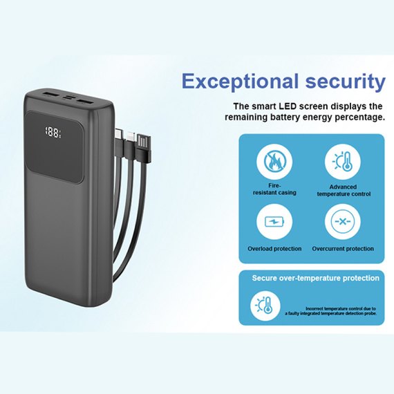 Повербанк WUW TUGII Y11 10000 mAh 2.1A Black, зображення 5