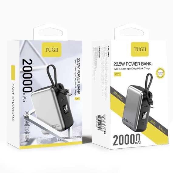 Повербанк WUW TUGII Y201 20000 mAh PD22.5W Black, зображення 2