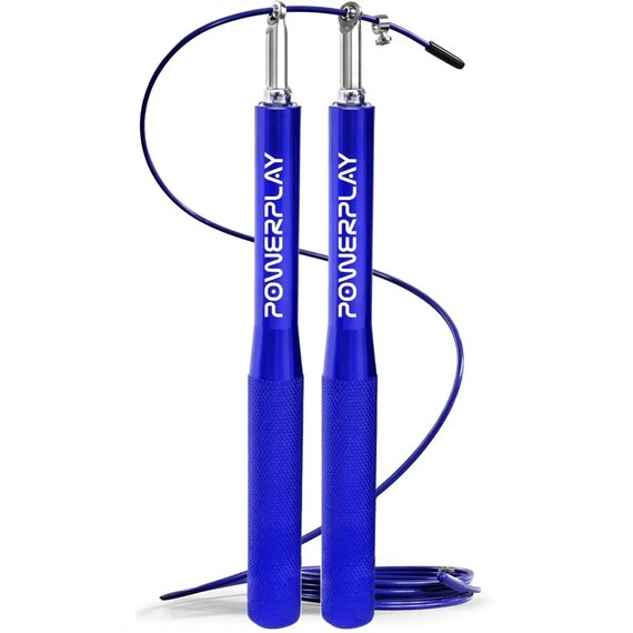 Скакалка скоростная PowerPlay 4207 Elite Jump Rope на подшипниках 3 м Синяя (PP_4207_Blue), Цвет: Синий
