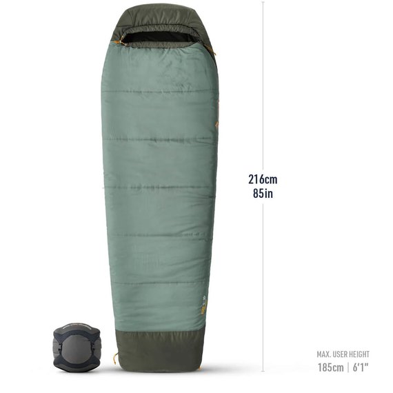 Спальный мешок Sea to Summit Boab -1C|30F, 198 см - Left Zip, Long, Laurel Wreath Green (STS ASL043121-212004), изображение 2