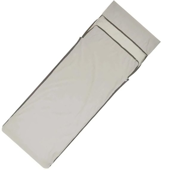 Вкладиш для спального мішка Sea to Summit Silk Blend Sleeping Bag Liner Rectangular w/ Pillow Sleeve Moonstruck Grey (STS ASL032051-251803)