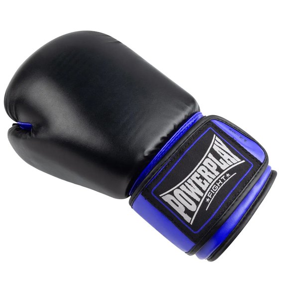 Боксерские перчатки PowerPlay 3004 Classic Черный/Синий 10 ун (PP_3004_10oz_Bl/Navy), Вес: 10 унций, Цвет: Чёрный/Синий, изображение 4
