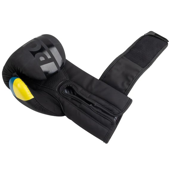 Боксерські рукавички PowerPlay 3021 Ukraine Чорні 8 ун (PP_3021_8oz_Black), Вага: 8 унцій, Колір: Чорний, зображення 6