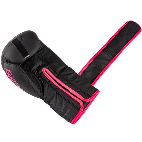 Боксерские перчатки PowerPlay 3024 Ultra Mat Черный/Розовый 8 ун (PP_3024_8oz_Bl/Pink), Вес: 8 унций, Цвет: Чёрный/Розовый, изображение 6
