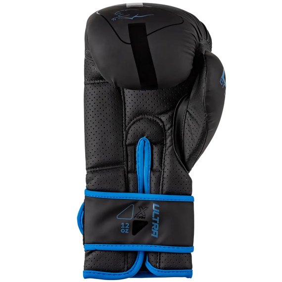 Боксерские перчатки PowerPlay 3024 Ultra Mat Черный/Темно-синий 14 ун (PP_3024_14oz_Bl/Navy), Вес: 14 унций, Цвет: Чёрный/Синий, изображение 3