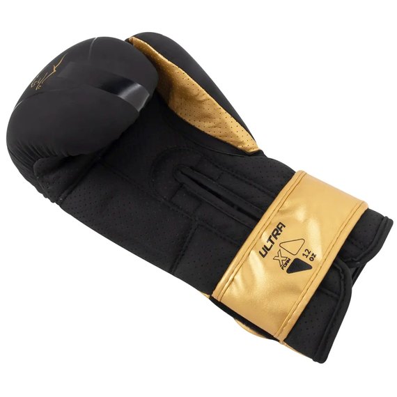 Боксерские перчатки PowerPlay 3024 Ultra Mat Черный/Золотой 8 ун (PP_3024_8oz_Bl/Gold), Вес: 8 унций, Цвет: Чёрный/Золотой, изображение 5