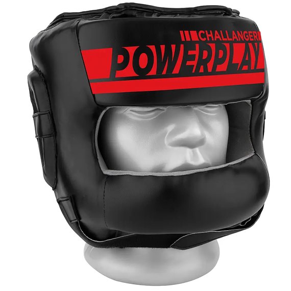 Боксерський шлем PowerPlay 3067 Challanger с бампером PU + Amara Красный L (PP_3067_L_Red)