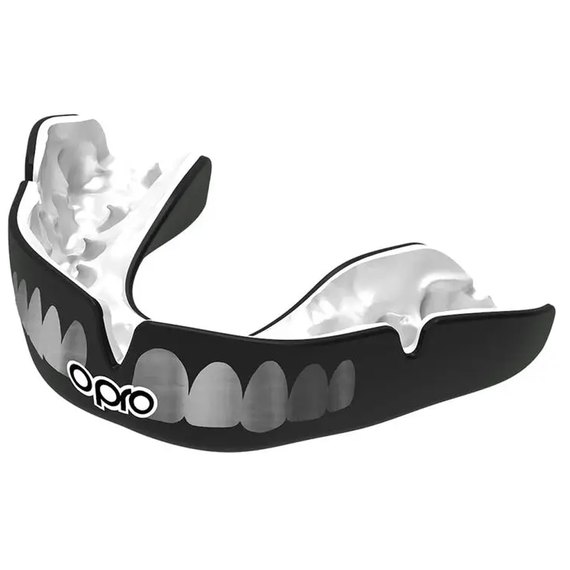 Капа для бокса OPRO Instant TEETH (возраст 11+) Black/Silver (art.102526002), изображение 2