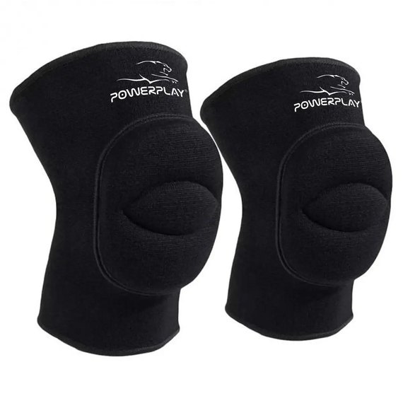 Наколінники PowerPlay 8000 Elastic Knee Support (пара) чорні XL (PP-8000_Black_XL), Розмір: XL, зображення 2
