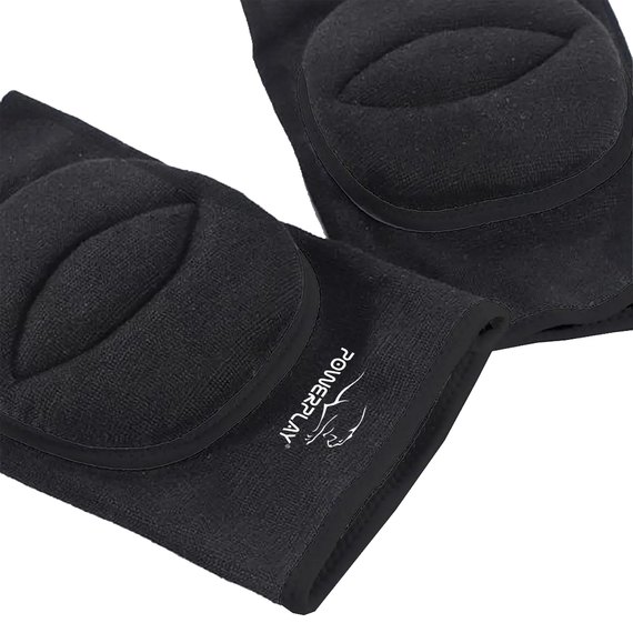 Наколінники PowerPlay 8000 Elastic Knee Support (пара) чорні XL (PP-8000_Black_XL), Розмір: XL, зображення 3