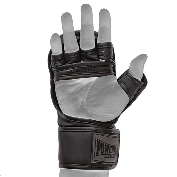 Рукавички для MMA PowerPlay 3033 Ultra Matt Чорні M (PP_3033_M_Black), Розмір: M, зображення 2