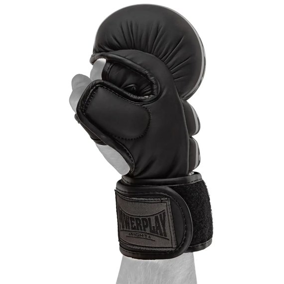 Перчатки для MMA PowerPlay 3033 Ultra Matt Черные S (PP_3033_S_Black), Размер: S, изображение 4