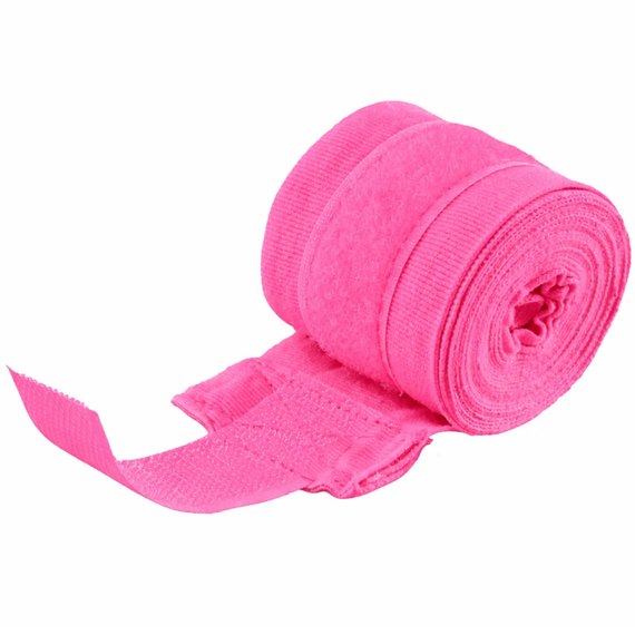 Бинты боксерские Green Hill Polyester 3,5 м розовые (ВР-6232c), Цвет: Розовый, Длина бинта: 3.5 м, изображение 2