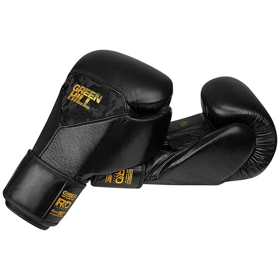 Боксерські рукавички Green Hill Power Padded 12 унц чорний BGPP-2021-007, Вага: 12 унцій, Колір: Чорний, зображення 2