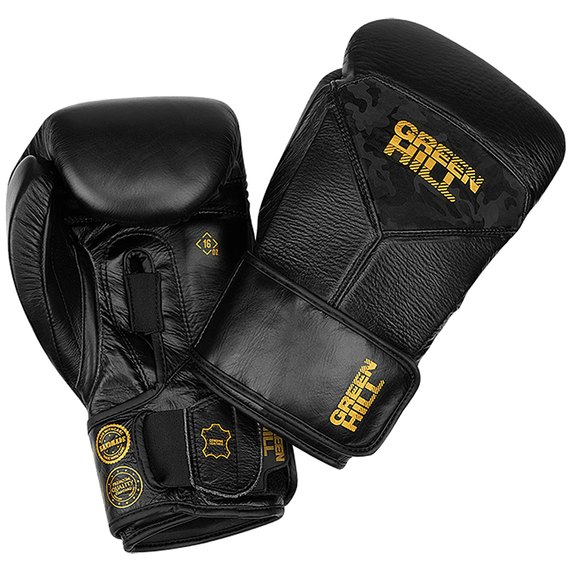 Боксерські рукавички Green Hill Power Padded 16 унц чорний BGPP-2021-007, Вага: 16 унцій, Колір: Чорний, зображення 3