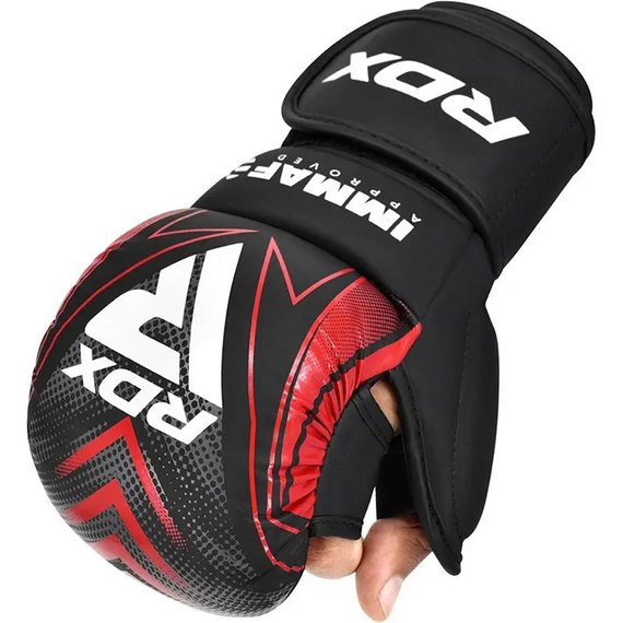Рукавички ММА RDX IMMAF L Red (GSR-IMF-1R-L), Розмір: L, Колір: Червоний, зображення 2