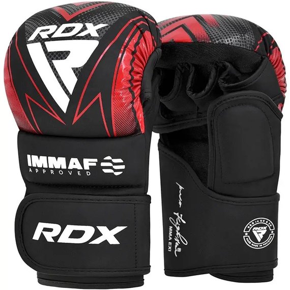 Рукавички ММА RDX IMMAF L Red (GSR-IMF-1R-L), Розмір: L, Колір: Червоний