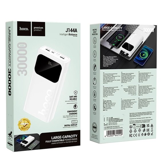 Повербанк HOCO J144A Hymn 30000 mAh White (6942007642149), зображення 3