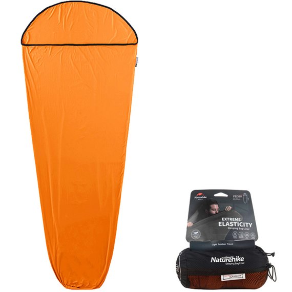 Вкладыш для спального мешка Naturehike High elastic sleeping bag NH17N002-D orange (6927595700815), Цвет : Оранжевый, изображение 2