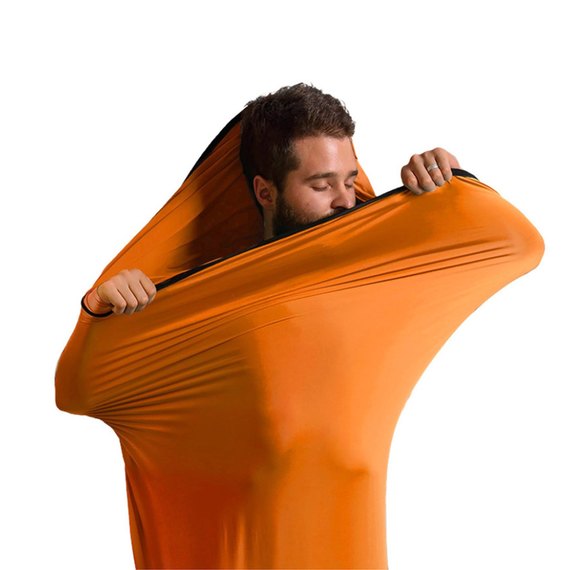 Вкладыш для спального мешка Naturehike High elastic sleeping bag NH17N002-D orange (6927595700815), Цвет : Оранжевый, изображение 3