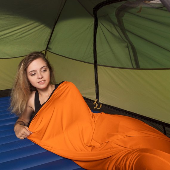 Вкладыш для спального мешка Naturehike High elastic sleeping bag NH17N002-D orange (6927595700815), Цвет : Оранжевый, изображение 6