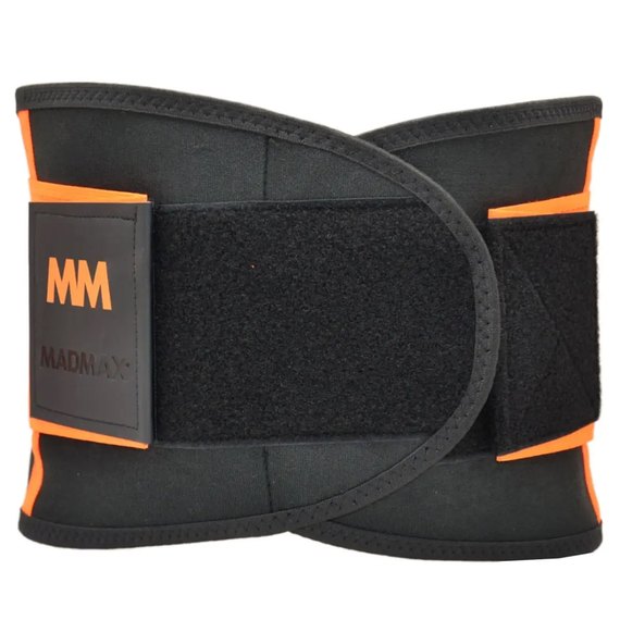 Пояс компрессионный MadMax MFA-277 Slimming belt Black/neon orange L (MFA-277-ORG_L), изображение 2