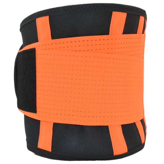 Пояс компрессионный MadMax MFA-277 Slimming belt Black/neon orange L (MFA-277-ORG_L), изображение 6