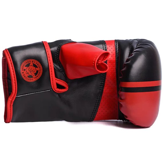 Снарядні рукавички PowerPlay 3025 чорно-червоні S (PP_3025_S_Red / Black), Розмір: S, Колір: Червоний/Чорний, зображення 4