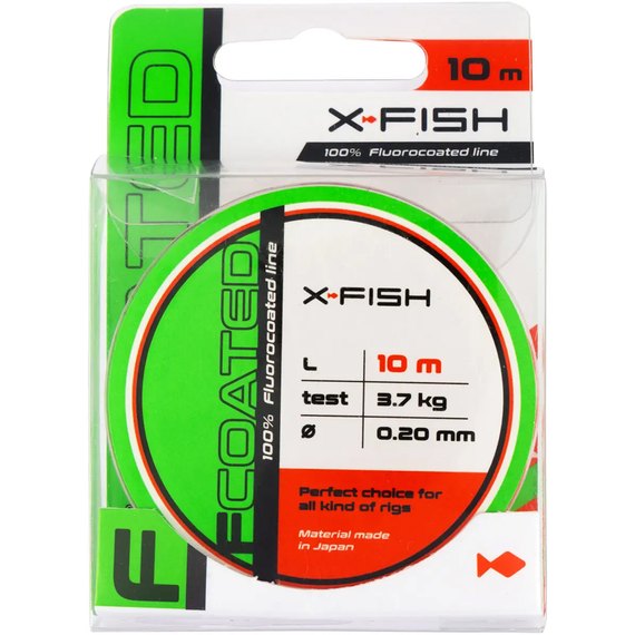 Флюорокарбон X-Fish FCoated 10m 0.20mm 3.7kg (1917.01.24), Діаметр, мм : 0.20 мм, Розмотка, м : 10 м, зображення 2