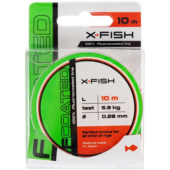 Флюорокарбон X-Fish FCoated 10m 0.28mm 5.9kg (1917.01.27), Діаметр, мм : 0.28 мм, Розмотка, м : 10 м, зображення 2