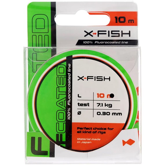 Флюорокарбон X-Fish FCoated 10m 0.30mm 7.1kg (1917.01.28), Діаметр, мм : 0.30 мм, Розмотка, м : 10 м, зображення 2