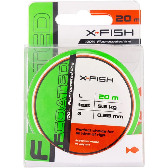 Флюорокарбон X-Fish FCoated 20m 0.28mm 5.9kg (1917.01.46), Діаметр, мм : 0.28 мм, Розмотка, м : 20 м, зображення 2