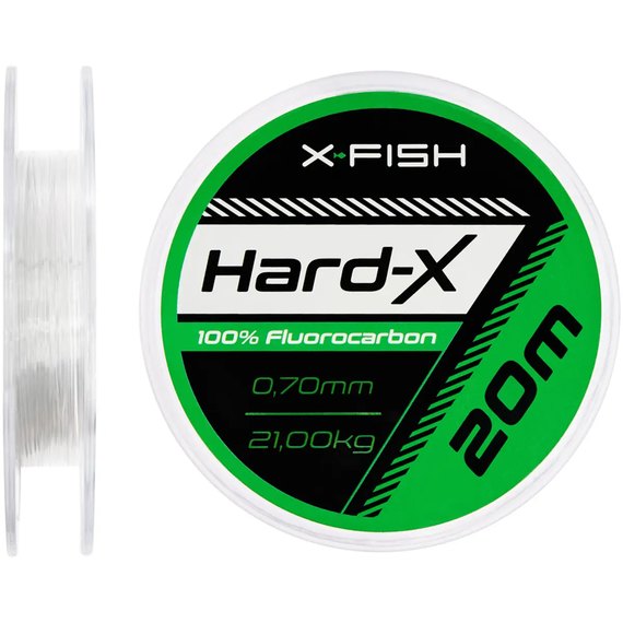 Флюорокарбон X-Fish Hard-X 20m (clear) 0.70mm 21.00kg (1917.03.94), Діаметр, мм : 0.7 мм, Розмотка, м : 20 м