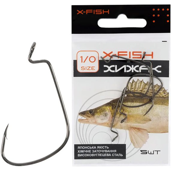 Гачок X-Fish Хижак #1/0 (5 шт/уп) (1917.03.99), Номер гачка, №: 1/0