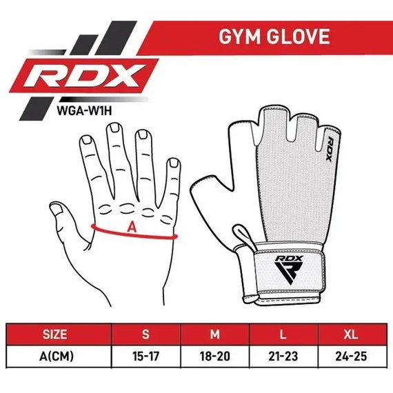 Перчатки для зала RDX W1 Half Army Green Plus S (WGA-W1HA-S+), Размер: S, Цвет: Чёрный/Зелёный, изображение 6