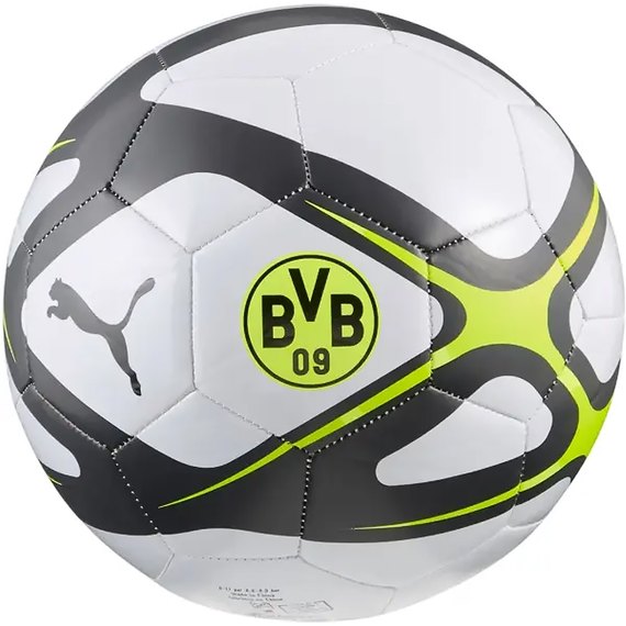 Мяч футбольный Puma MCFC Culture Ball белый/черный/желтый size 5 (084746-04), изображение 2