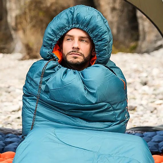 Спальный мешок KingCamp Tigris 250 Comf +12°C / Lim +7°C / Extr -3°C Peacock blue (KS2423_PEACOCKBLUE_L), изображение 8