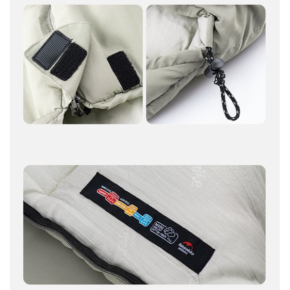 Спальный мешок Naturehike M300 CNK2350WS023 левый серый (6927595775974), изображение 6