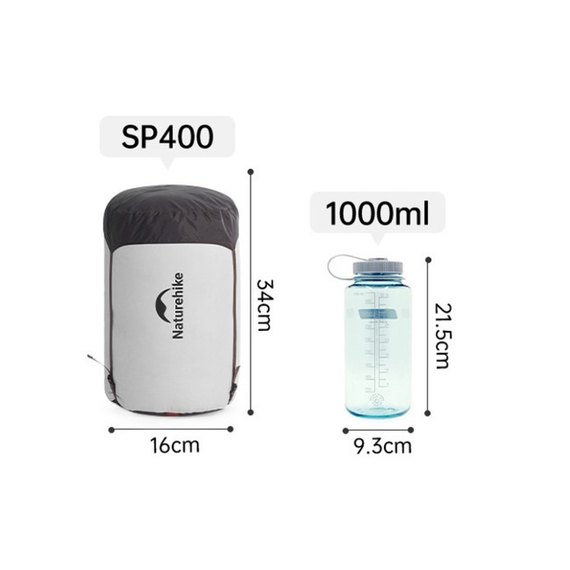 Спальный мешок Naturehike с натуральным пухом Snowbird CNK2550WS014 M темно-коричневый (6927595784402), изображение 6
