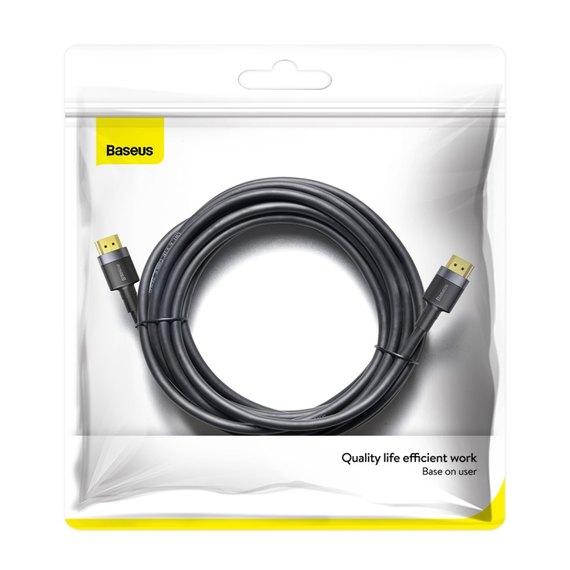 Кабель Baseus 4khdmi Male To 4khdmi Male Cafule 5m, HDMI2.0 Black (CADKLF-H01), изображение 5