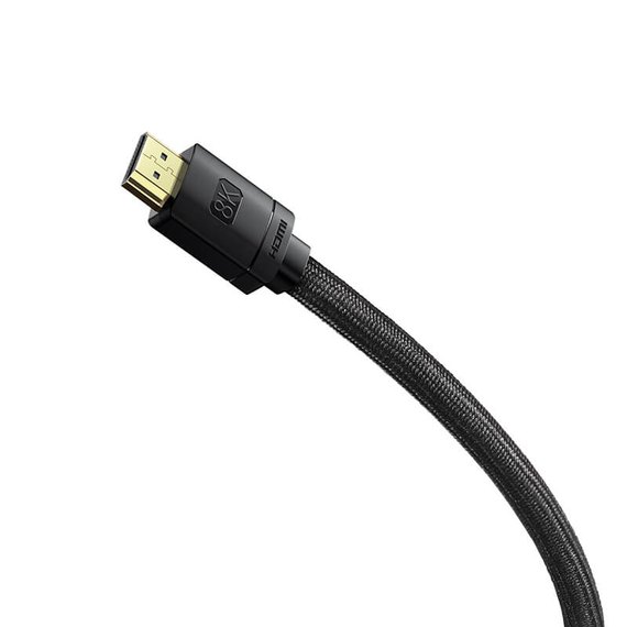 Кабель Baseus High Definition Series HDMI 8k to HDMI 8k Adapter Cable 3m, 8K, HDMI2.1 Black (CAKGQ-L01), изображение 2