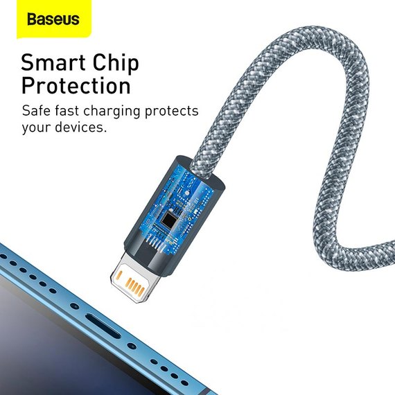 Кабель Baseus Lightning Dynamic Series Fast Charging Data Cable 1m, 2.4A Grey (CALD000416), изображение 5