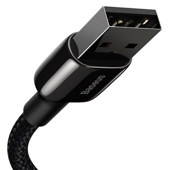 Кабель Baseus Lightning Tungsten Gold Fast Charging 1.2m, 2.4A Black (CALWJ-01), изображение 3