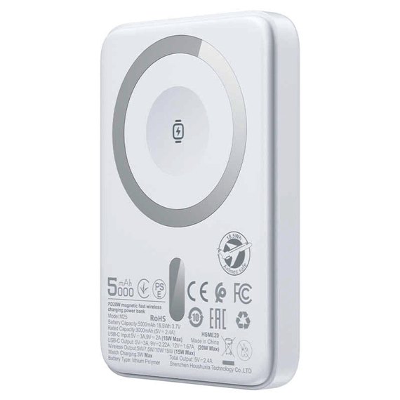 Повербанк AceFast M25 5000 mAh PD20W White