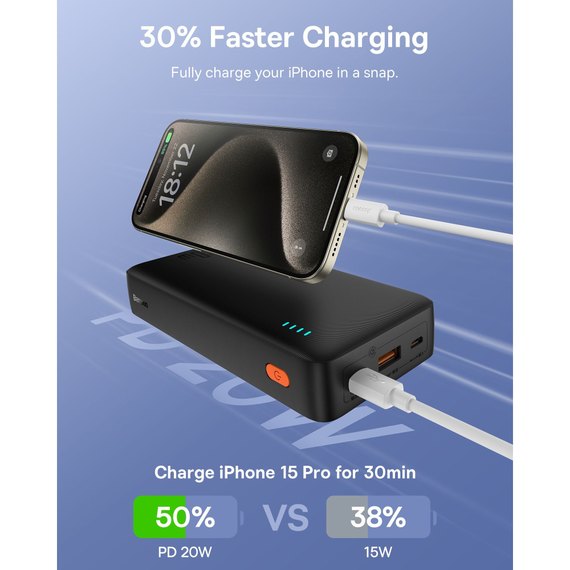 Повербанк Baseus Airpow 20000 mAh 20W Black (P10022804113-00), зображення 4