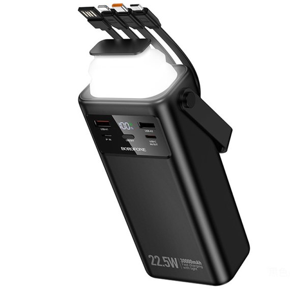 Повербанк Borofone BJ65 Velocity 30000 mAh PD20W+22.5W Black, изображение 2