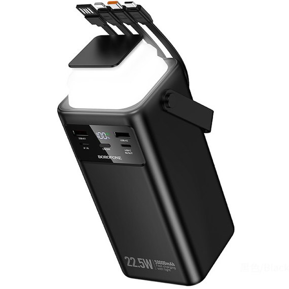 Повербанк Borofone BJ65A Velocity 50000 mAh PD20W+22.5W Black, изображение 3